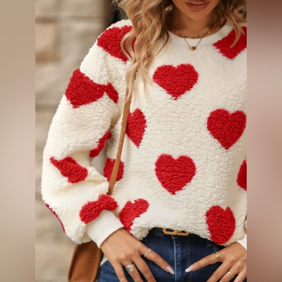 Cupid's Arrow Heart Crewneck Sweater - Picture 2 of 4